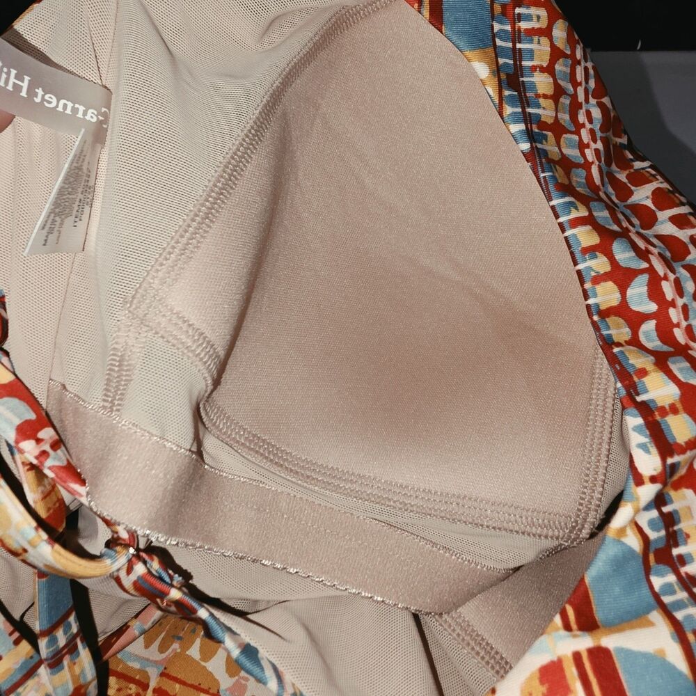 GARNET HILL HIGH TIDE Sz 10 One Pc Scoop Neck Shelf Bra Tummy Control Swimsuit - Picture 5 of 10